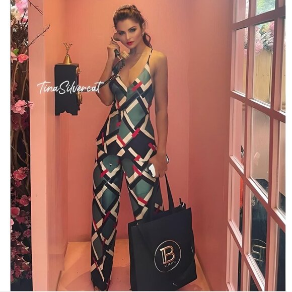 BLOGGER'S FAVE! Zara 2 Piece Print Pants With Matching Top Set NWT
